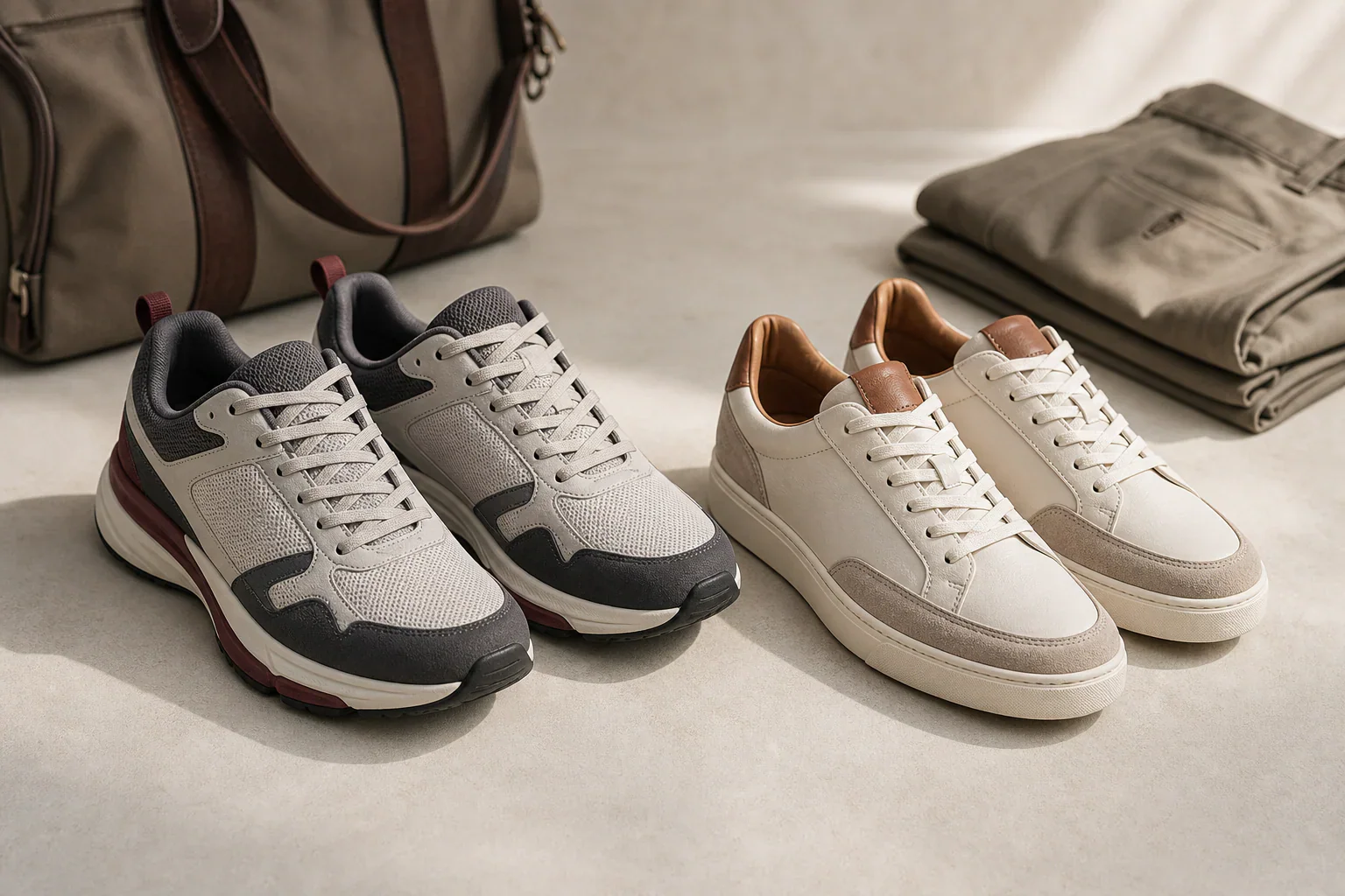 Athletic and casual sneakers compared for commuting, walking and travel