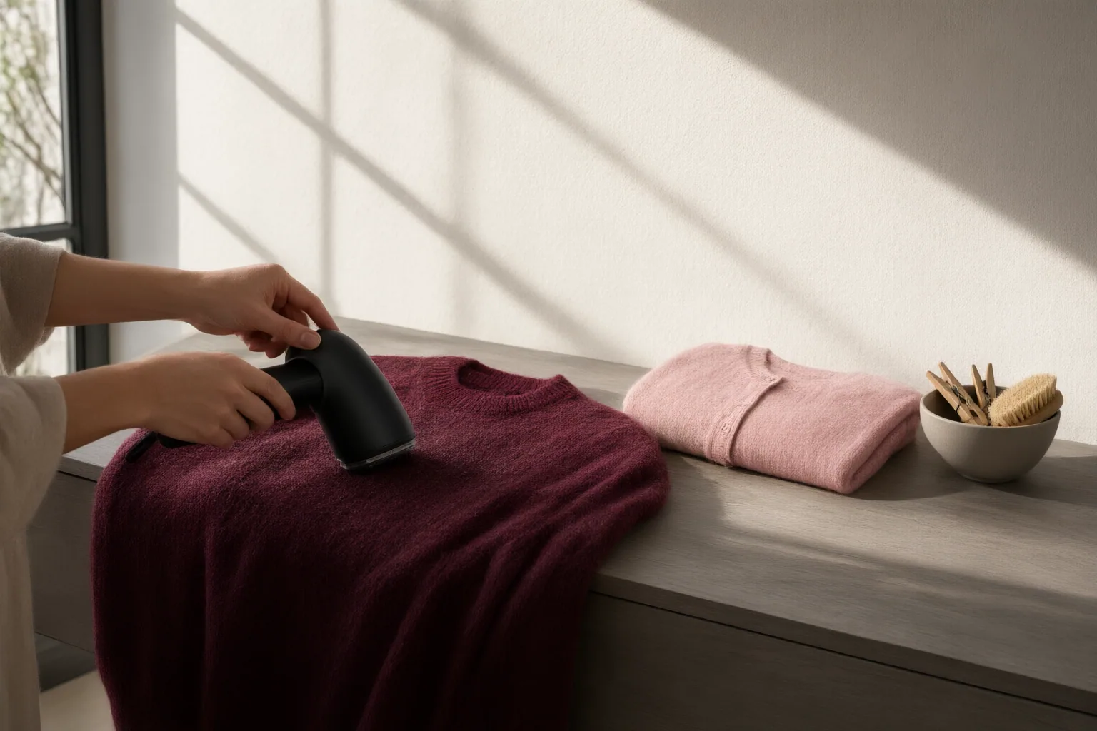 Editorial scene showing practical next steps for How to Assess Pilling Risk and Care for Everyday Clothes to Preserve Their Appearance and Shape