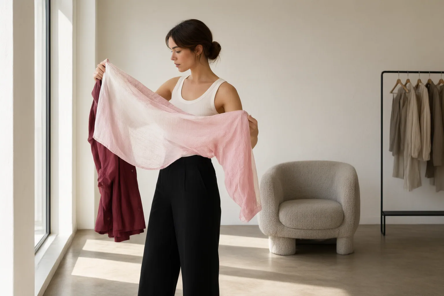Editorial scene showing practical next steps for Summer Shirt Buying Guide: How to Choose Fabric, Fit, Opacity, Care, and Outfit Pairing