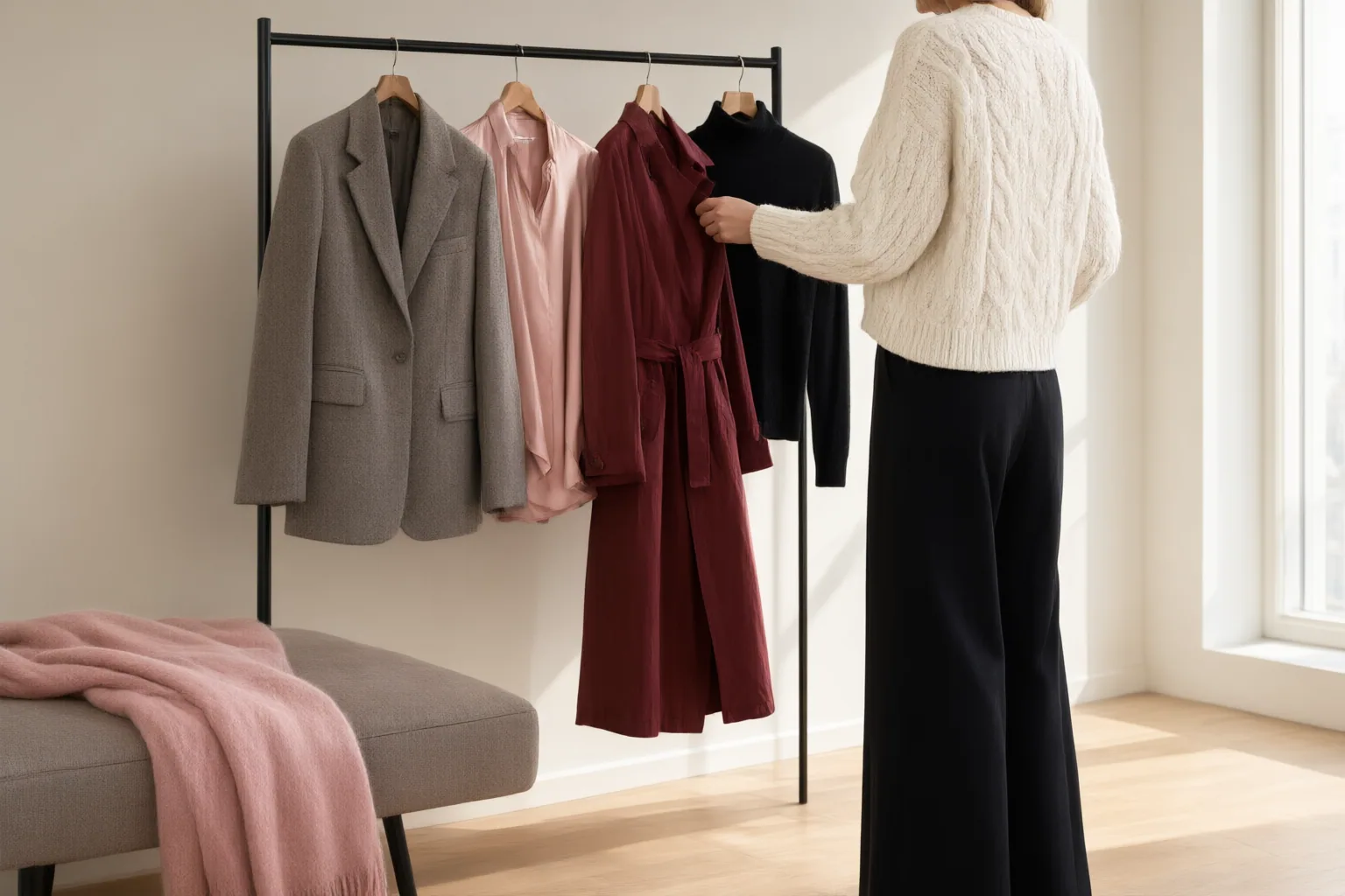 Editorial scene showing practical next steps for Basic Wardrobe Essentials for Women: A Practical Everyday Checklist