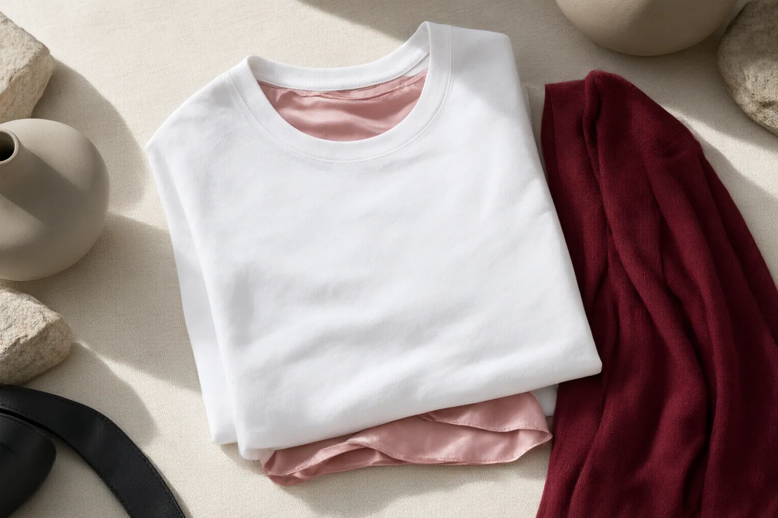 Original editorial hero image for How to Buy a White T-Shirt: Check Opacity, Drape, Neckline, and Layering Fit
