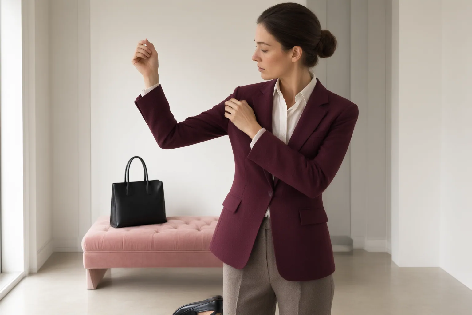 Editorial scene showing practical next steps for How to Choose a Blazer That Fits Across the Shoulders, Sleeves, Chest, and Waist