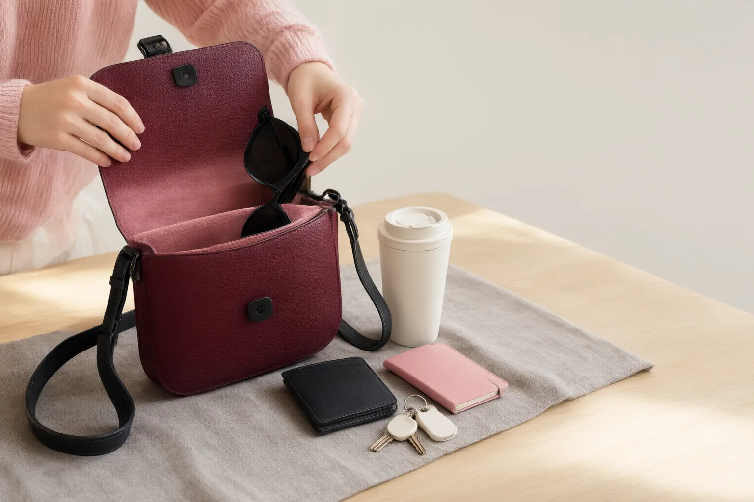 Editorial scene showing practical next steps for How to Choose a Crossbody Bag for Daily Errands: Strap Drop, Closure, Capacity, and Weight