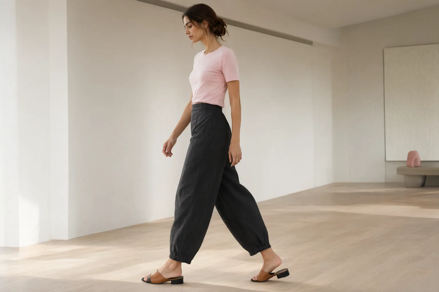 Editorial scene showing practical next steps for How to Choose Barrel-Leg Trousers for Your Height and Preferred Shoes