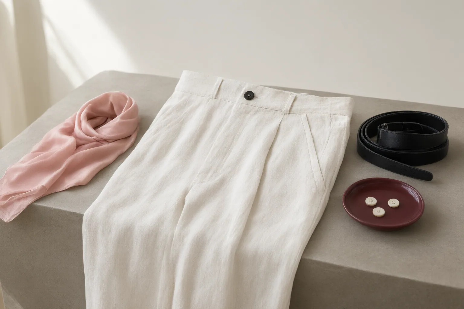 Original editorial hero image for How to Choose Linen Trousers for Opacity, Comfort, and the Right Amount of Ease