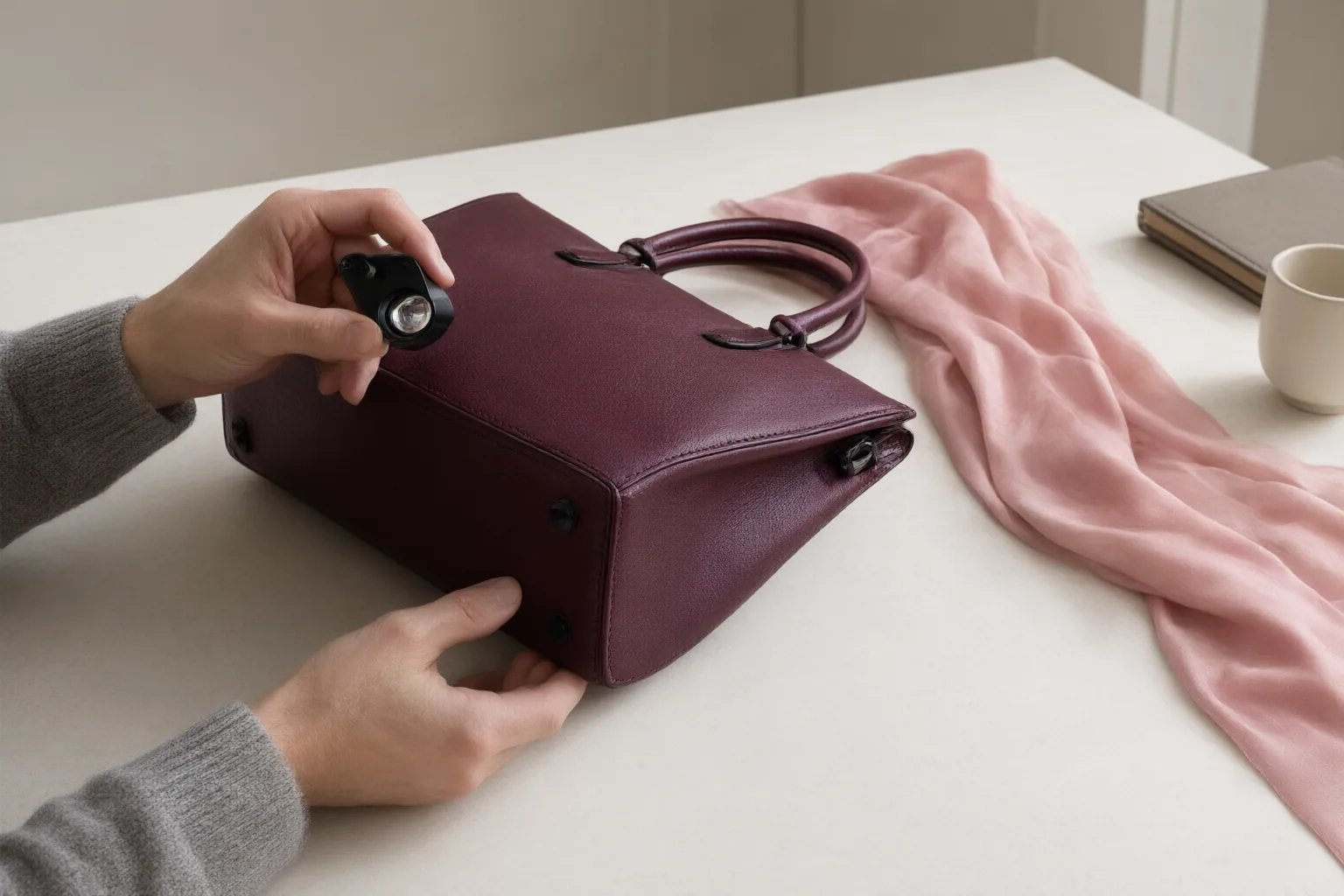 Editorial scene showing practical next steps for How to Evaluate a Secondhand Designer Bag Before You Buy