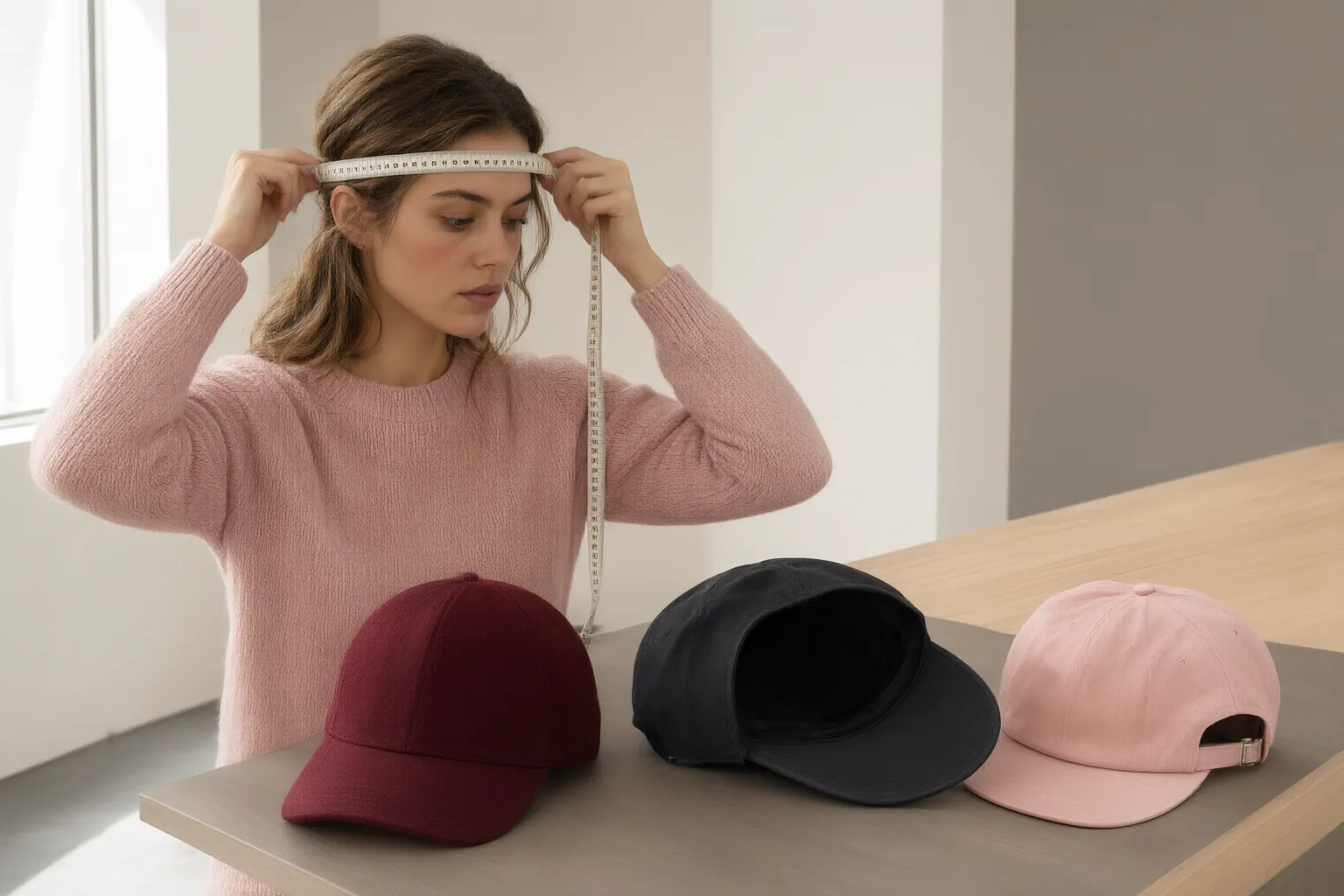 Editorial scene showing practical next steps for How to Find a Baseball Cap for Your Head Size, Face Shape, Hairstyle, and Preferred Brim Curve