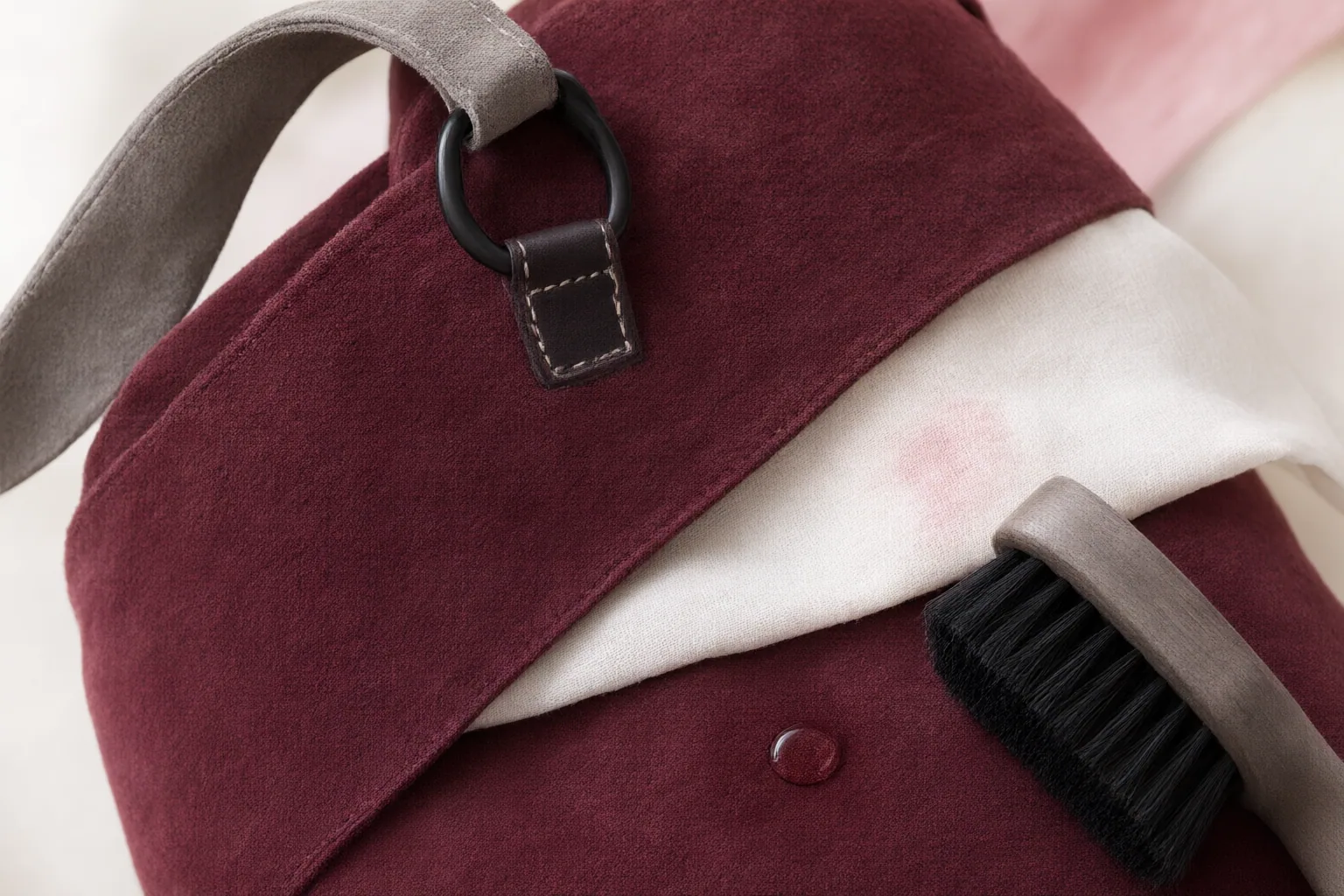 Editorial detail illustrating evidence and decision criteria for What to Check When Choosing a Suede Bag: Weight, Color Transfer, Weather, and Care