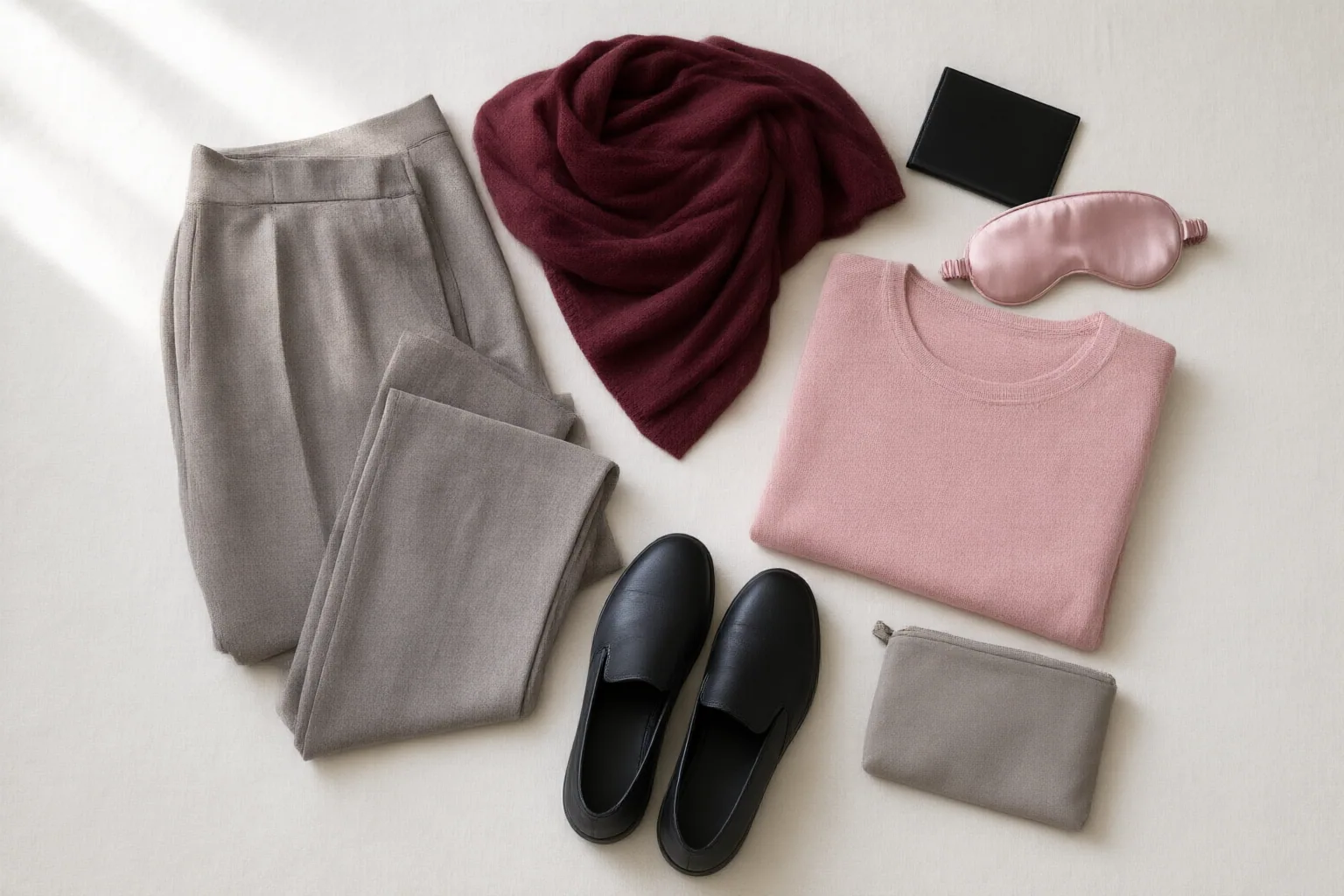 Original editorial hero image for How to Build an Overnight Flight Outfit for Comfort, Security, and Arrival