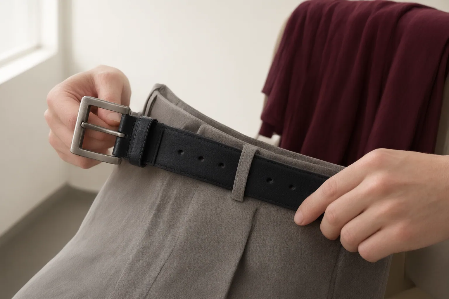 Editorial scene showing practical next steps for How to Compare Buckle Weight, Belt Fit, Hole Range, and Trouser-Loop Compatibility