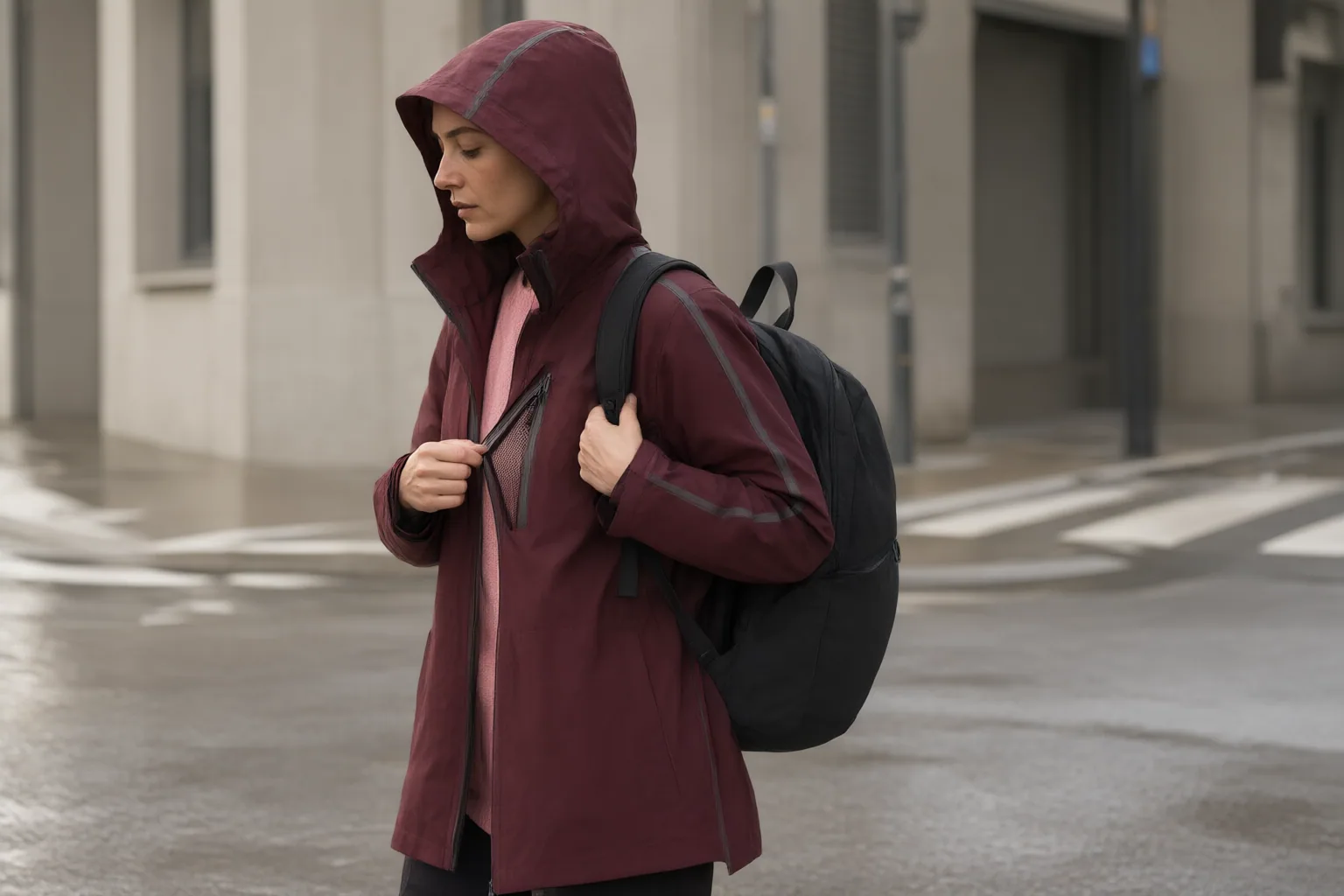 Editorial scene showing practical next steps for How to Compare City Rain Jackets for Hood Visibility, Seam Sealing, Ventilation, and Bag Coverage
