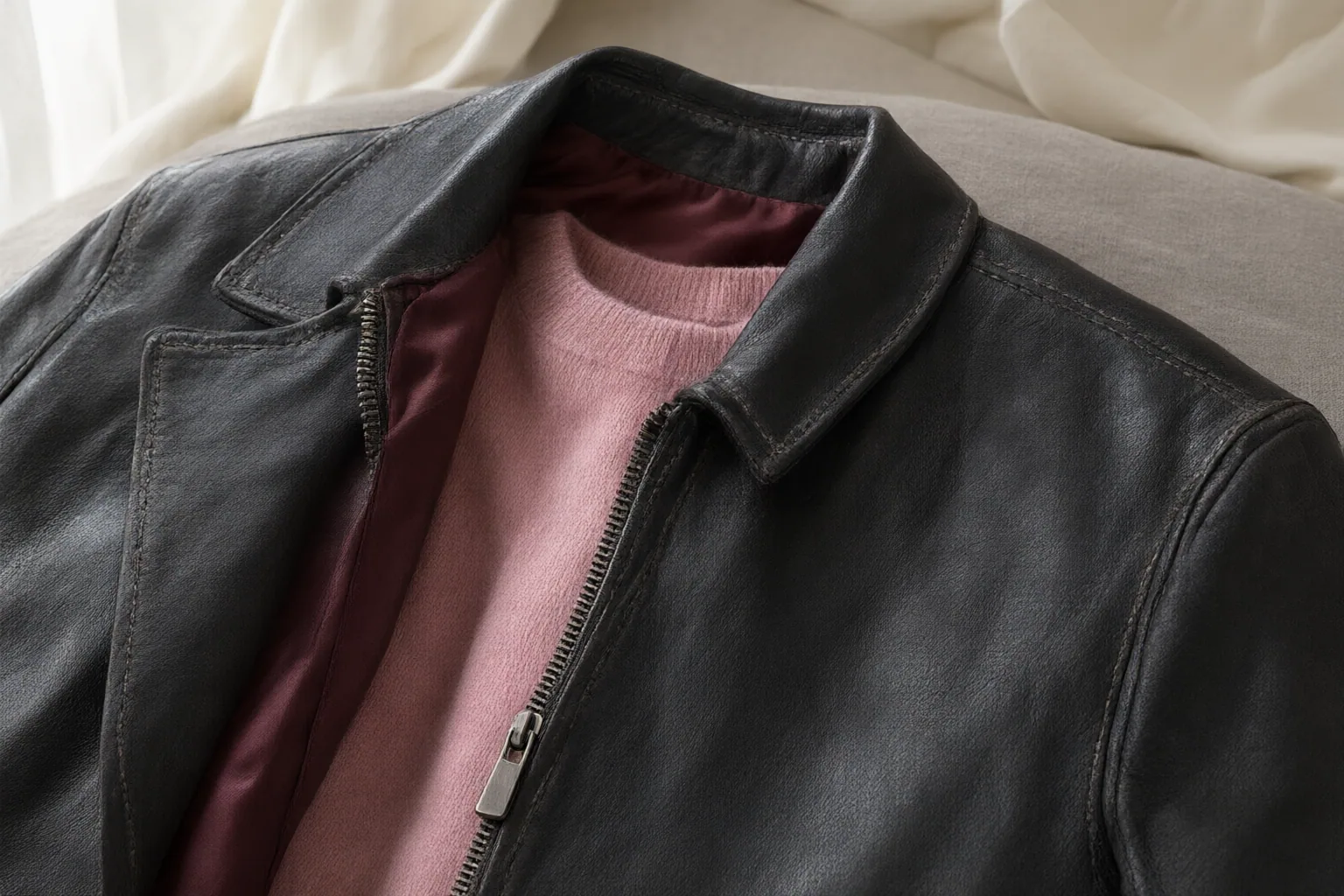 Editorial detail illustrating evidence and decision criteria for Leather Jacket Buying Guide: Check Mobility, Layering Room, Hardware, and Lining