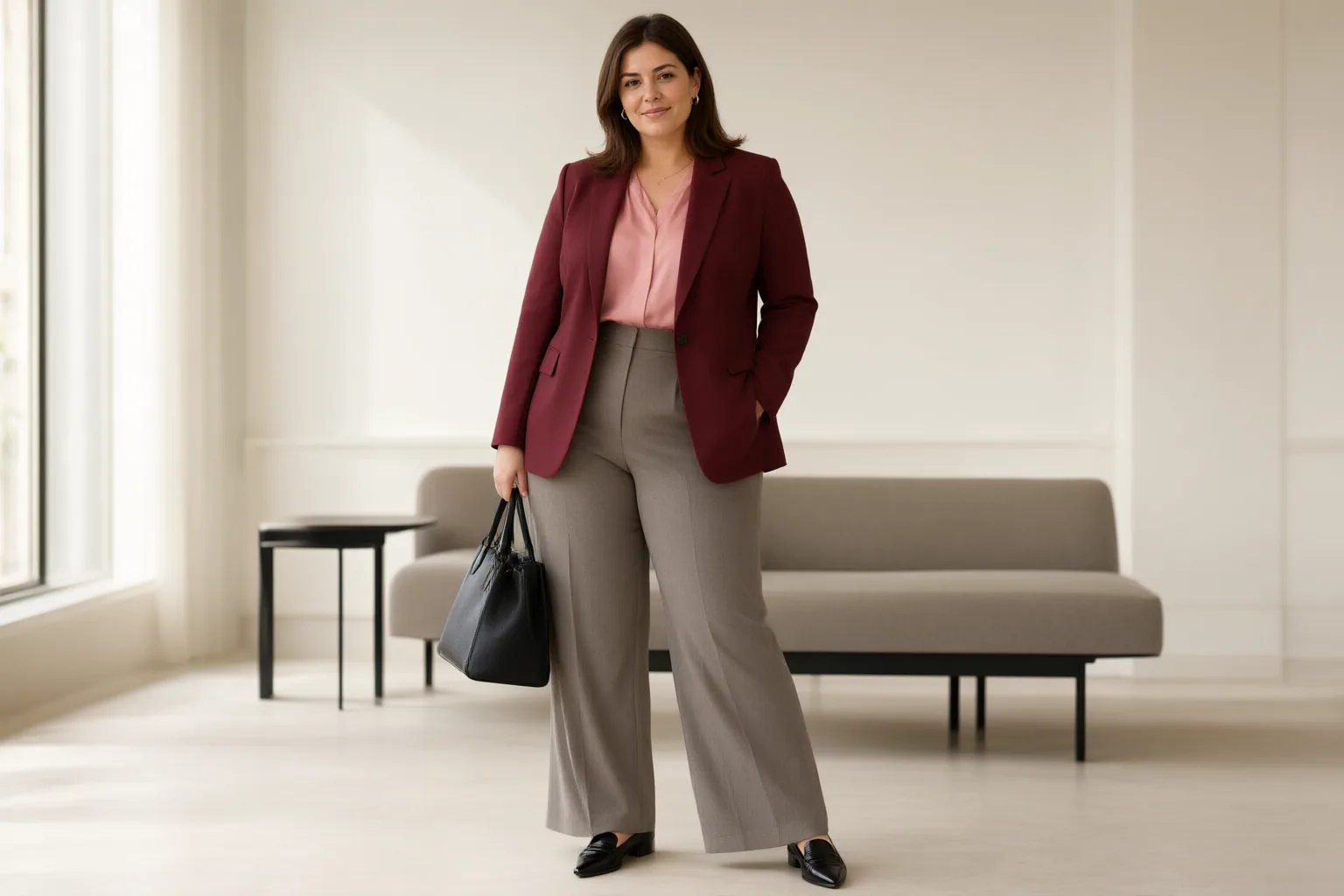 Original editorial hero image for Plus-Size Business Casual Outfit Ideas for Different Work Settings, Seasons, and Fits