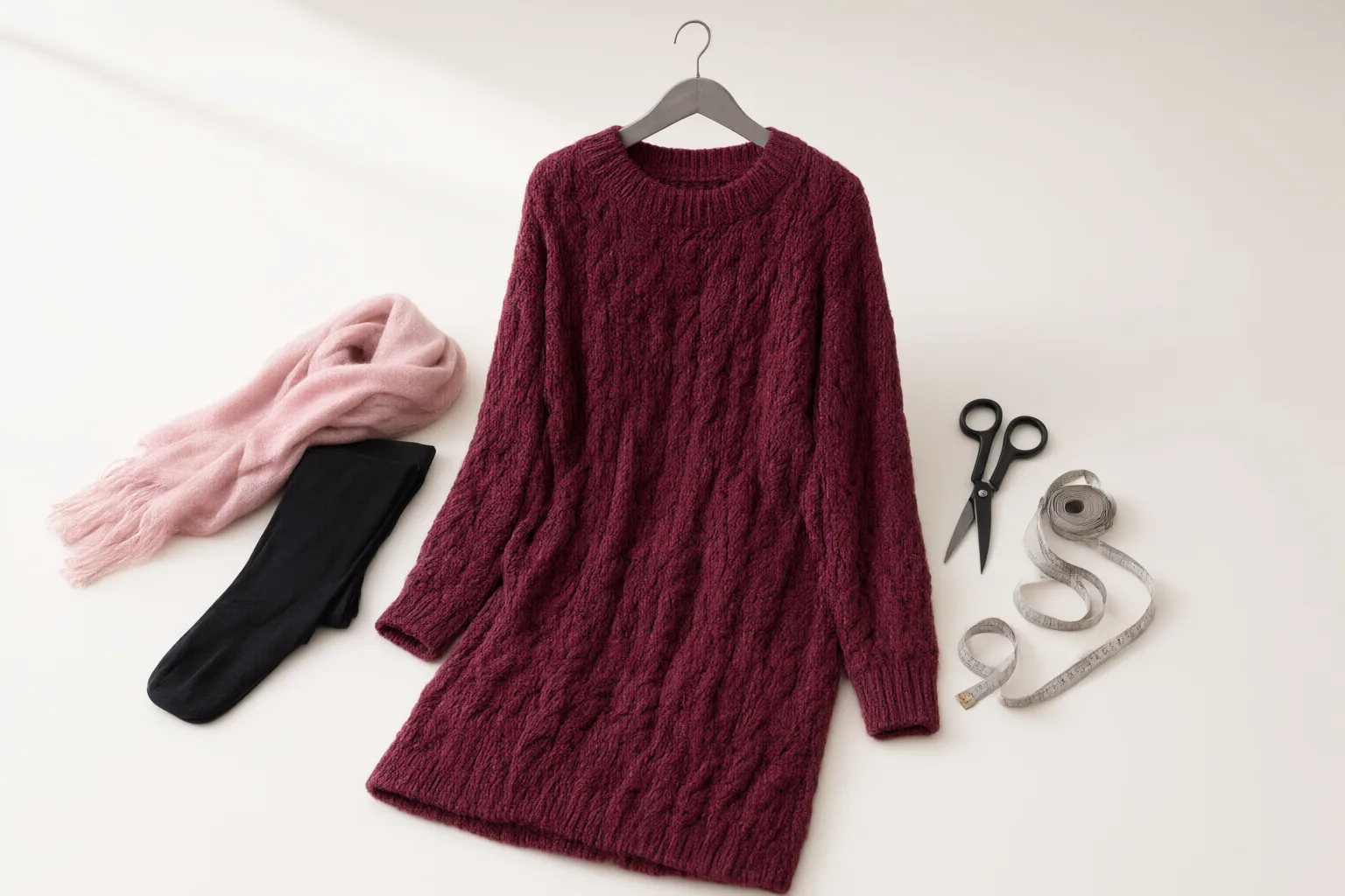 Original editorial hero image for Sweater Dress Buying Guide: Check Cling, Stride, Neckline Stability, and Layering